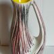 Free-form ceramic vase by R. Dupanier with abstract decoration from the 50s