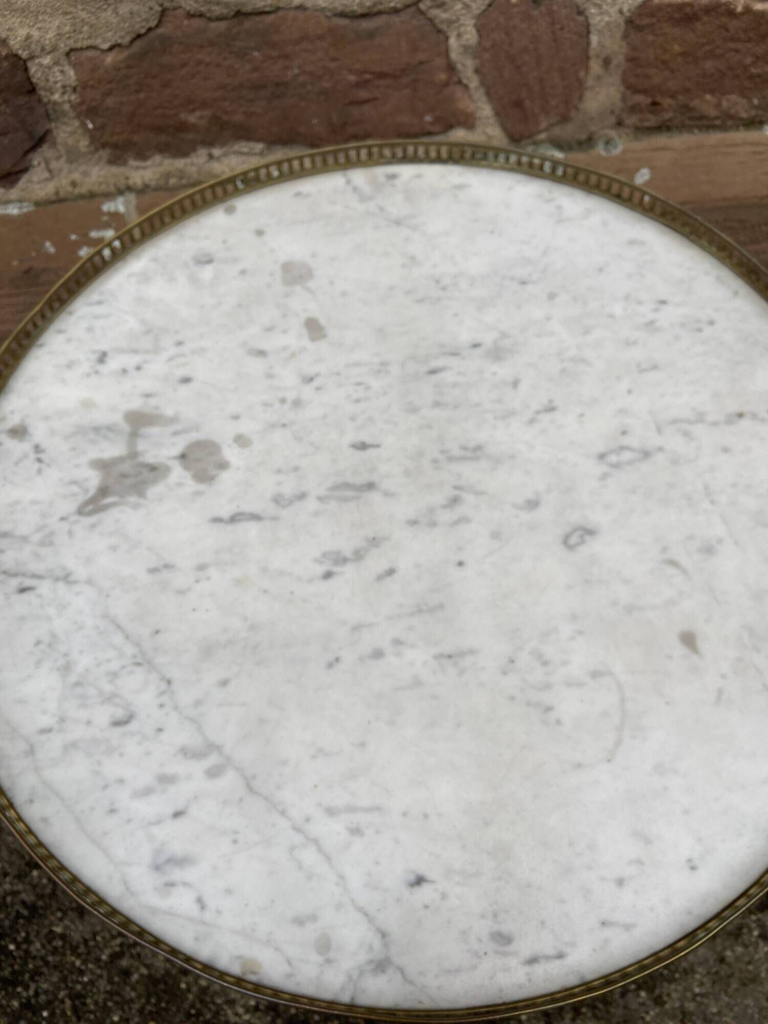 Table basse bouillotte de style Louis XVI en bois des années 1960/70