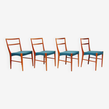 Quatre chaises de salle à manger danoises des années 1960 par Johannes Andersen pour Bernhard Pedersen