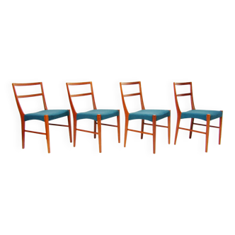 Quatre chaises de salle à manger danoises des années 1960 par Johannes Andersen pour Bernhard Pedersen