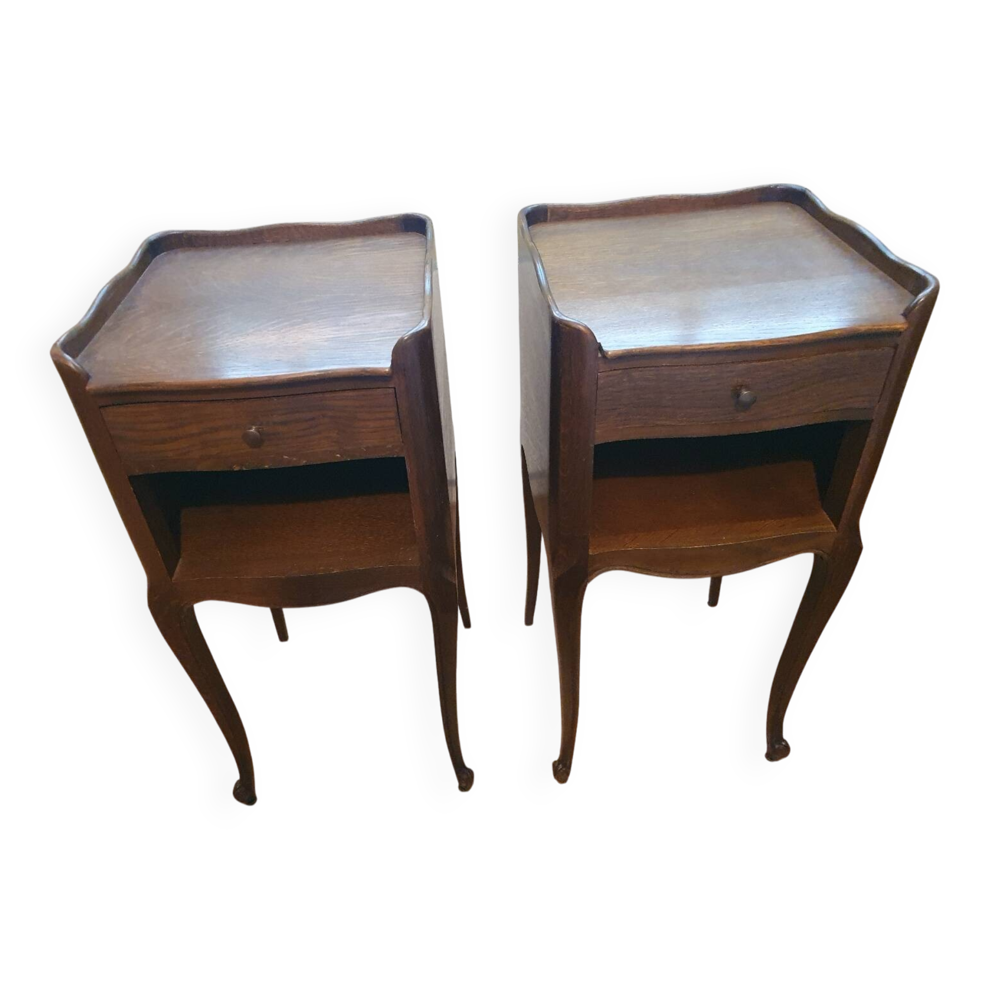 Pair of bedside tables - Louis XV style nightstands with drawers