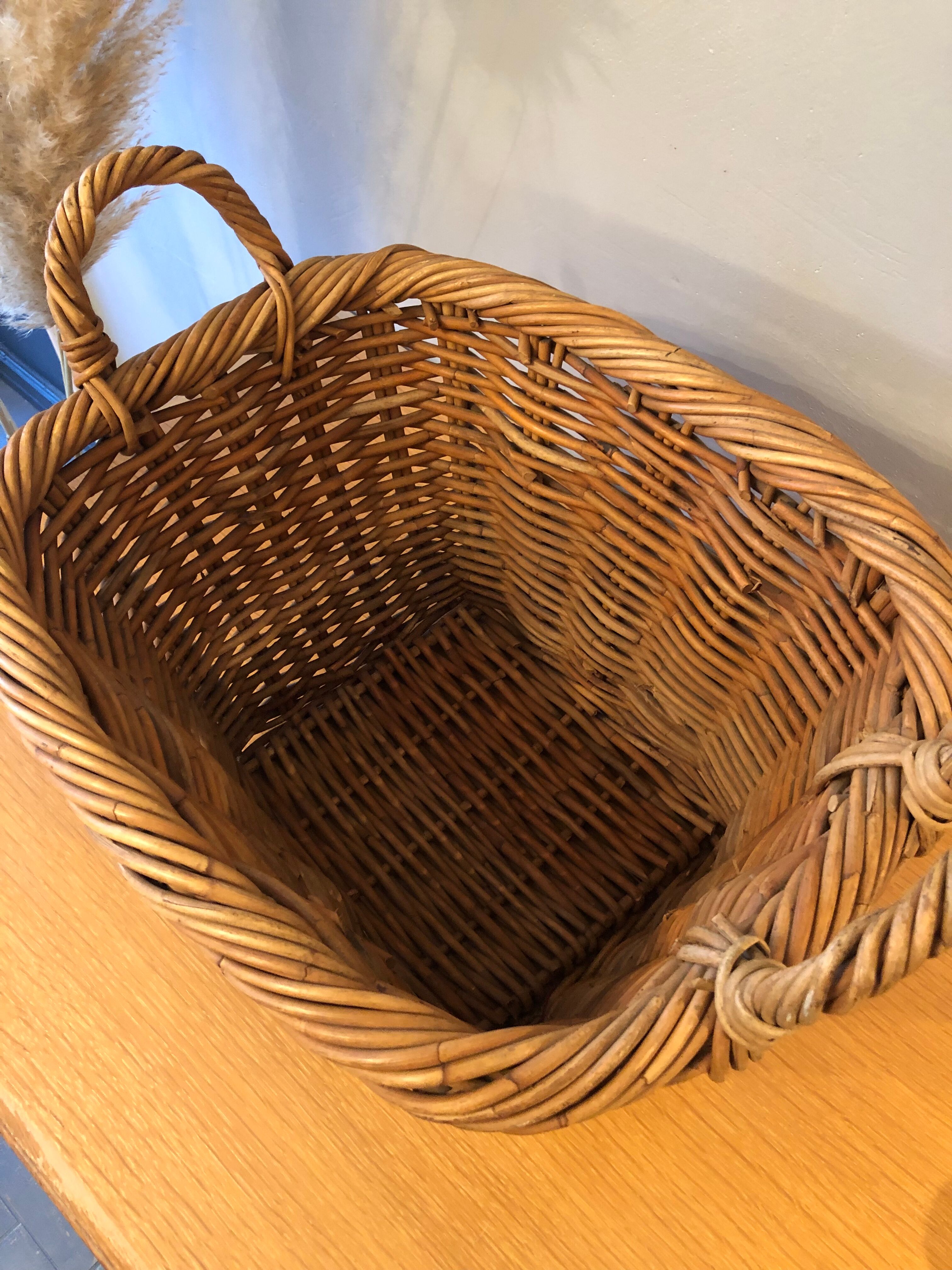Old rattan basket