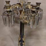 Paire d'Importants Grands Bougeoirs à Six Lumières En Bronze