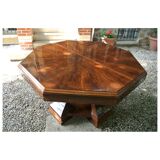 Octagonal table art deco