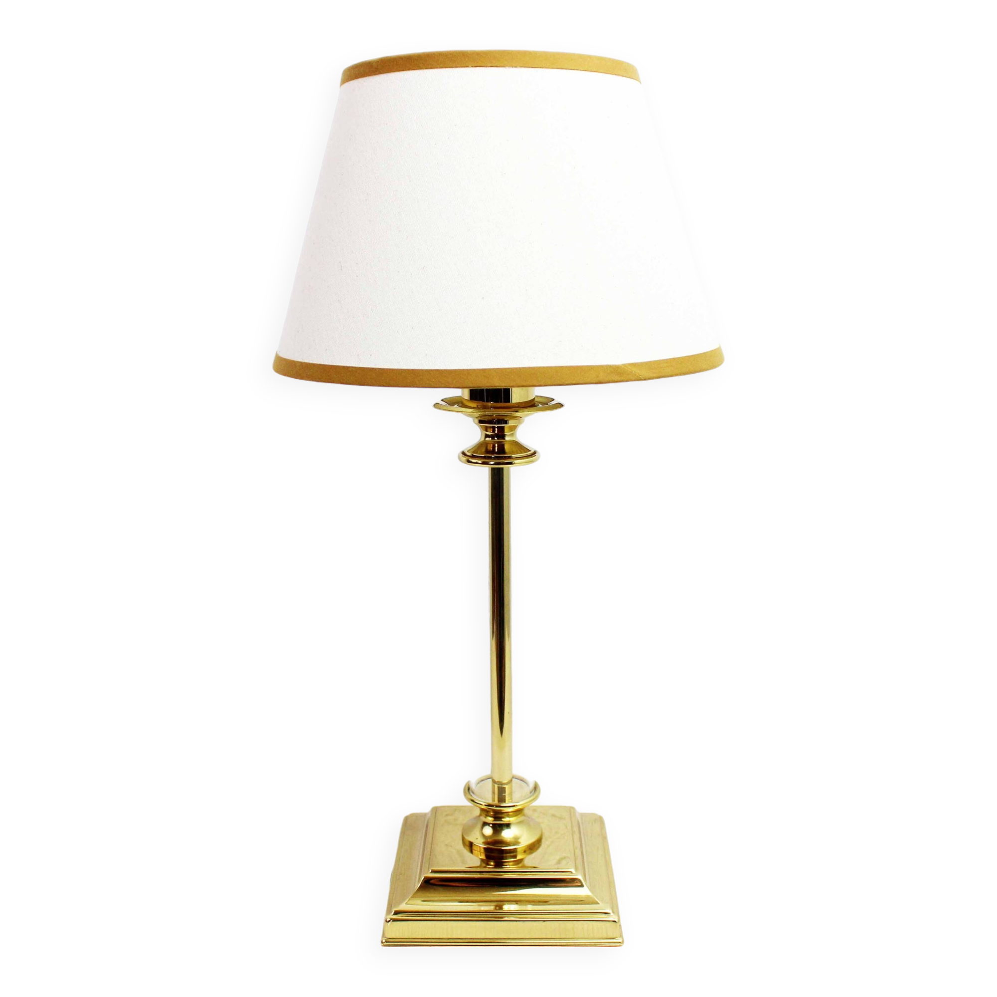 Brass and plexiglass lamp base