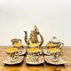 Rare Vallauris ceramic coffee service Sculptural design and u enamel