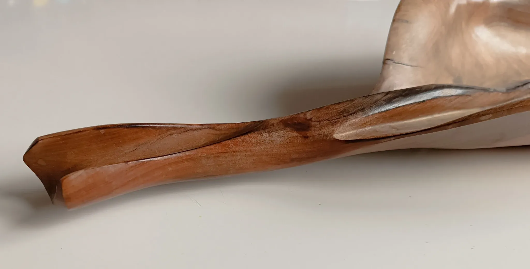 Falcon olive wood fruit bowl spain 1960