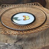 Wicker and butterfly fruit basket