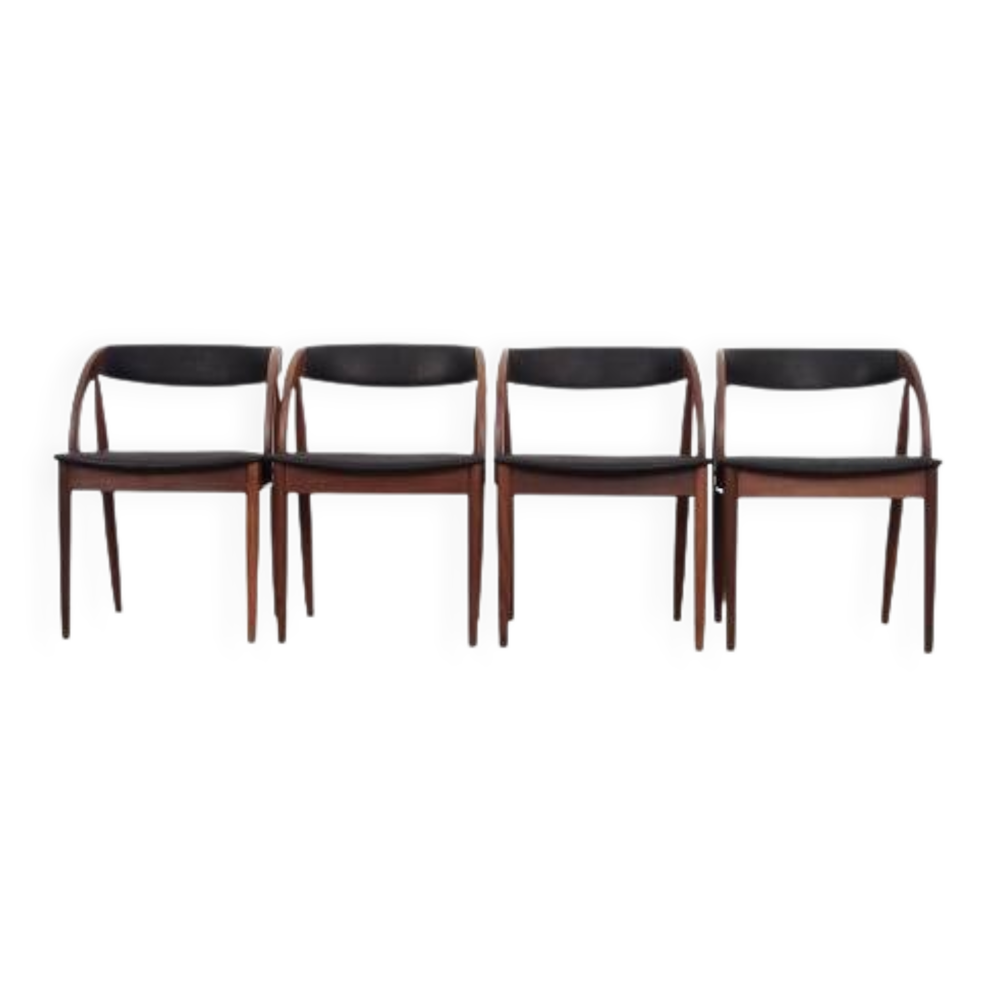 Ensemble de quatre chaises en teck, design danois, années 1970, Orte Mobelfabrik