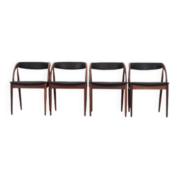 Set of four teak chairs, Danish design, 1970s,  Orte Mobelfabrik