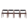 Ensemble de quatre chaises en teck, design danois, années 1970, Orte Mobelfabrik