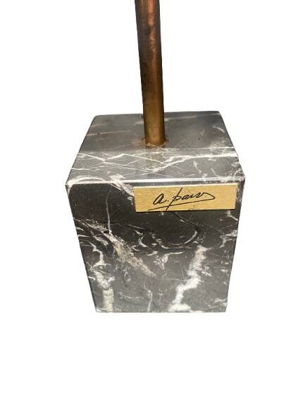 Bronze on marble base signed A.Hair