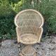 Set of 3 vintage rattan armchairs