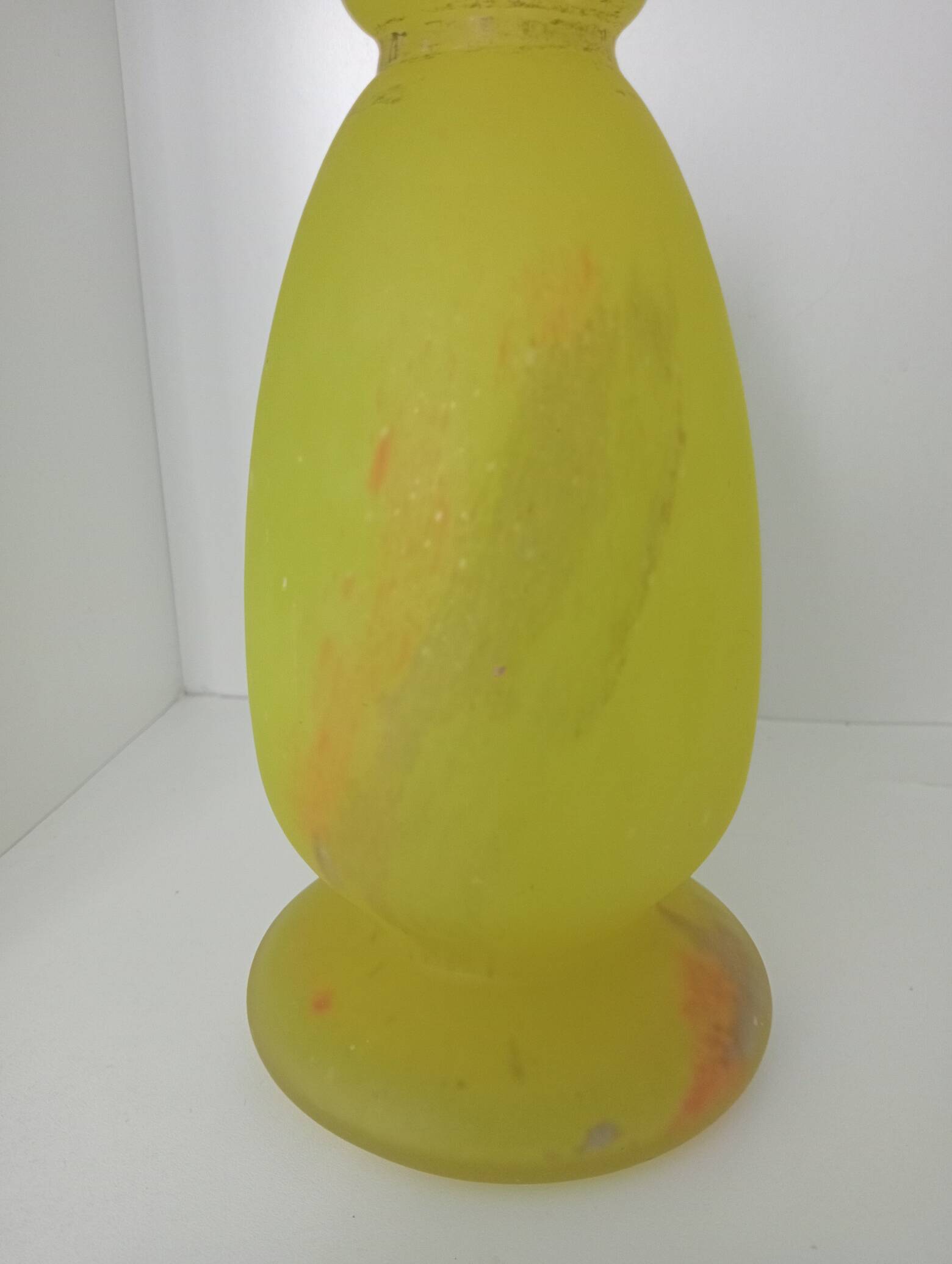 Art Nouveau glass paste lamp base