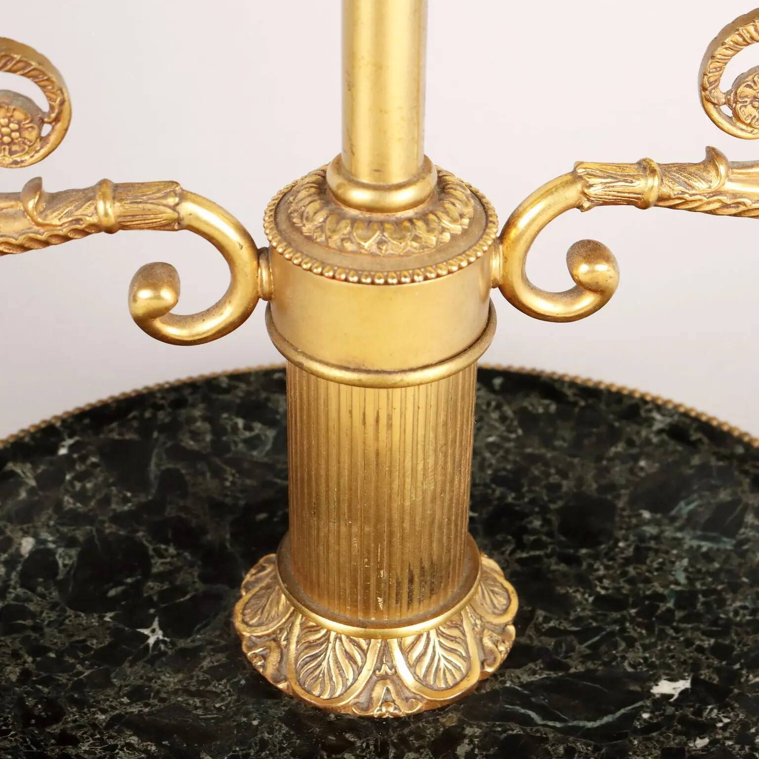 Lampes de table vintage première moitié '900 en bronze doré et marbre