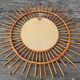 Rattan sun mirror 50 x 50 cm