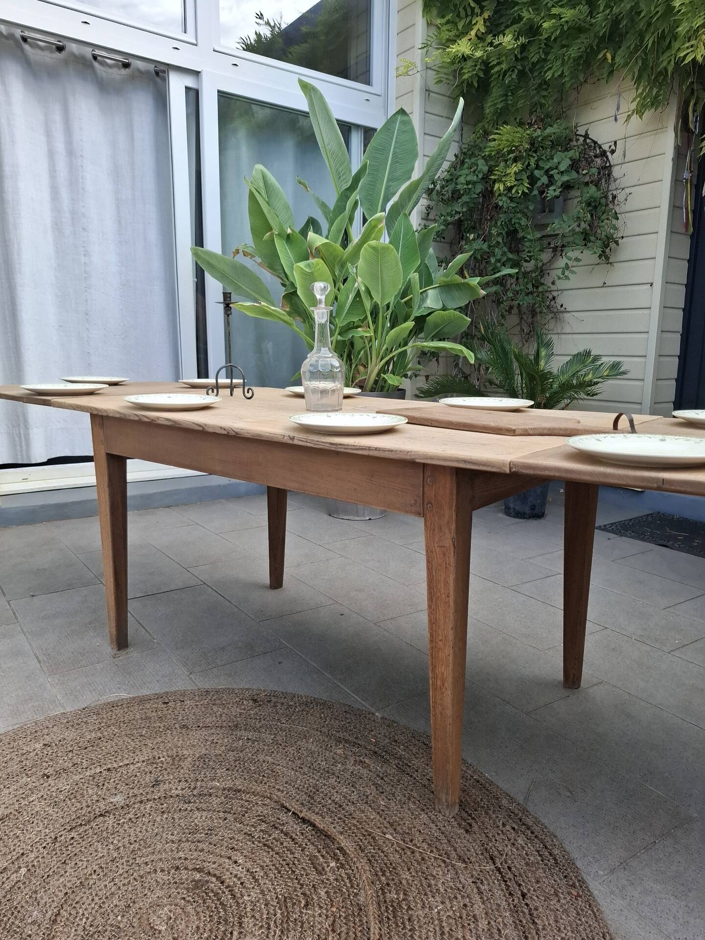 No53 table de ferme avec rallonges