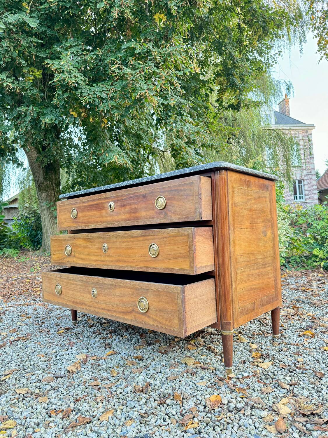 Commode En Marqueterie D’époque Louis XVI XVIII Eme Siècle
