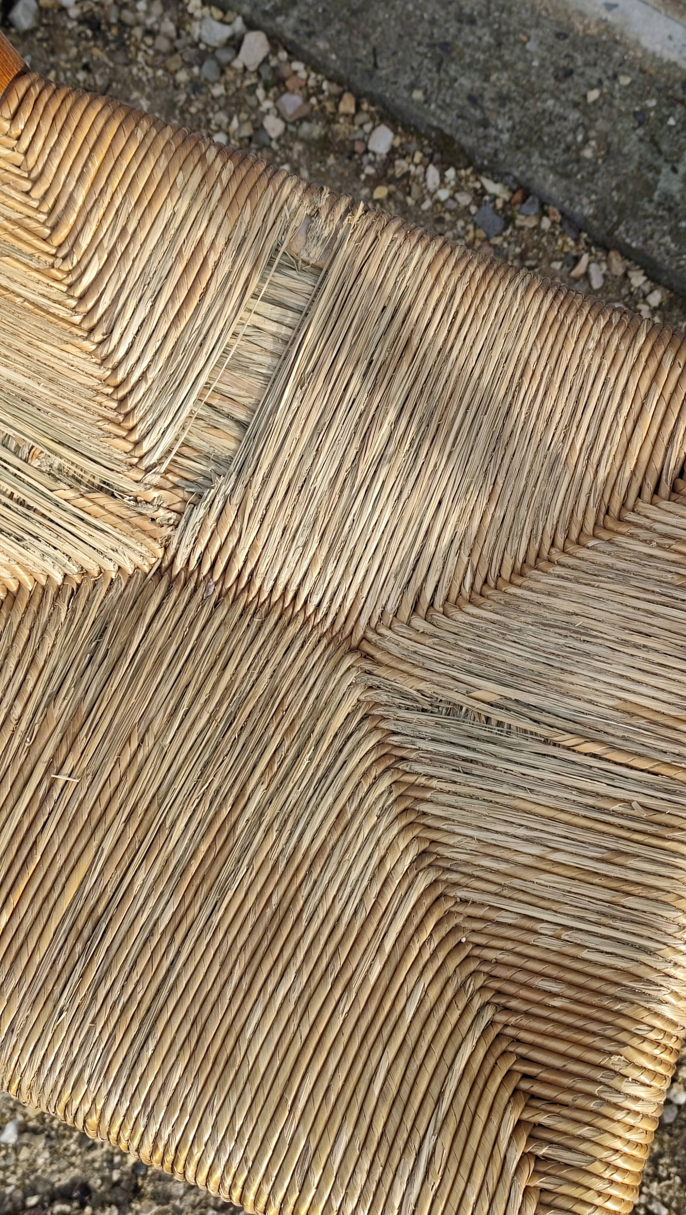 Set of 4 chairs 75 Neils O Moller straw