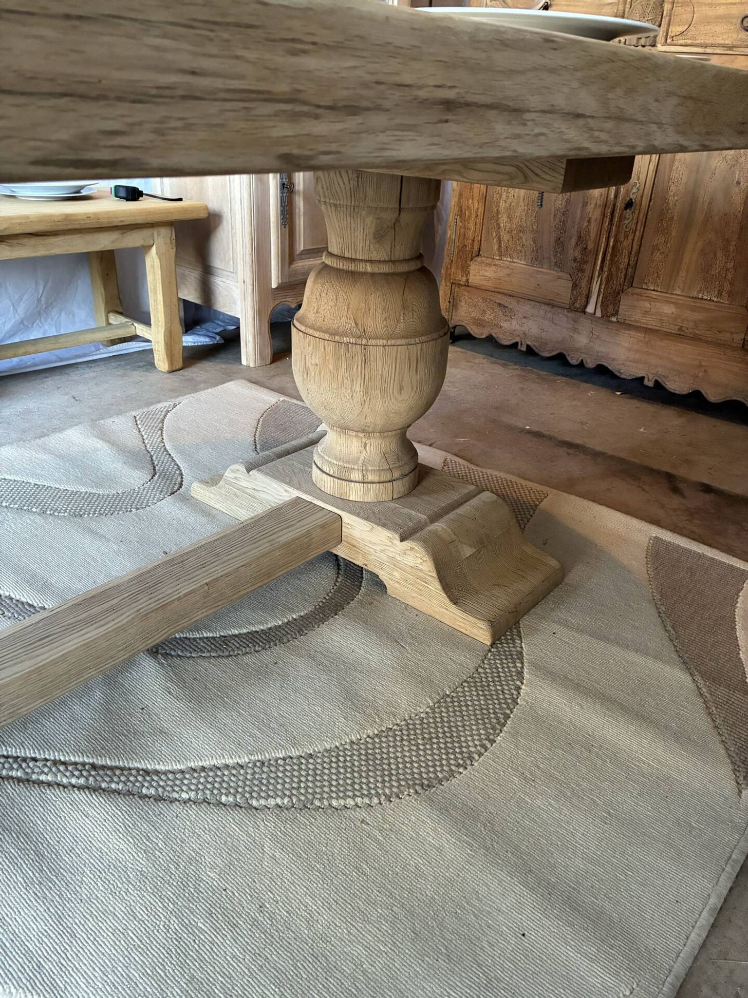 Table de monastère en chêne massif 