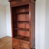 Walnut cabinet with Louis Philippe mirror door