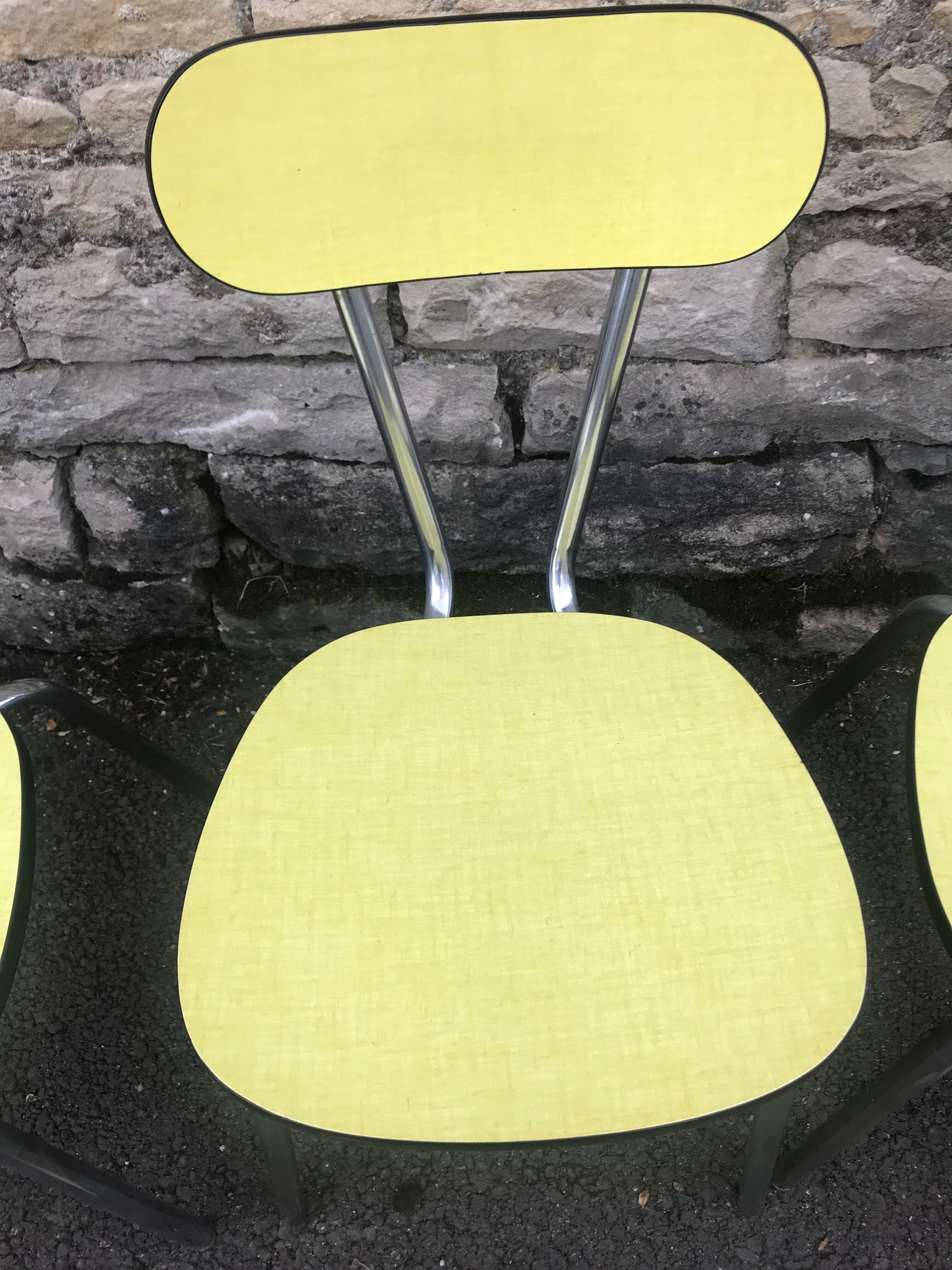 Yellow formica chairs