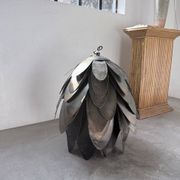 Brutalist suspension Jansen metal welded flower