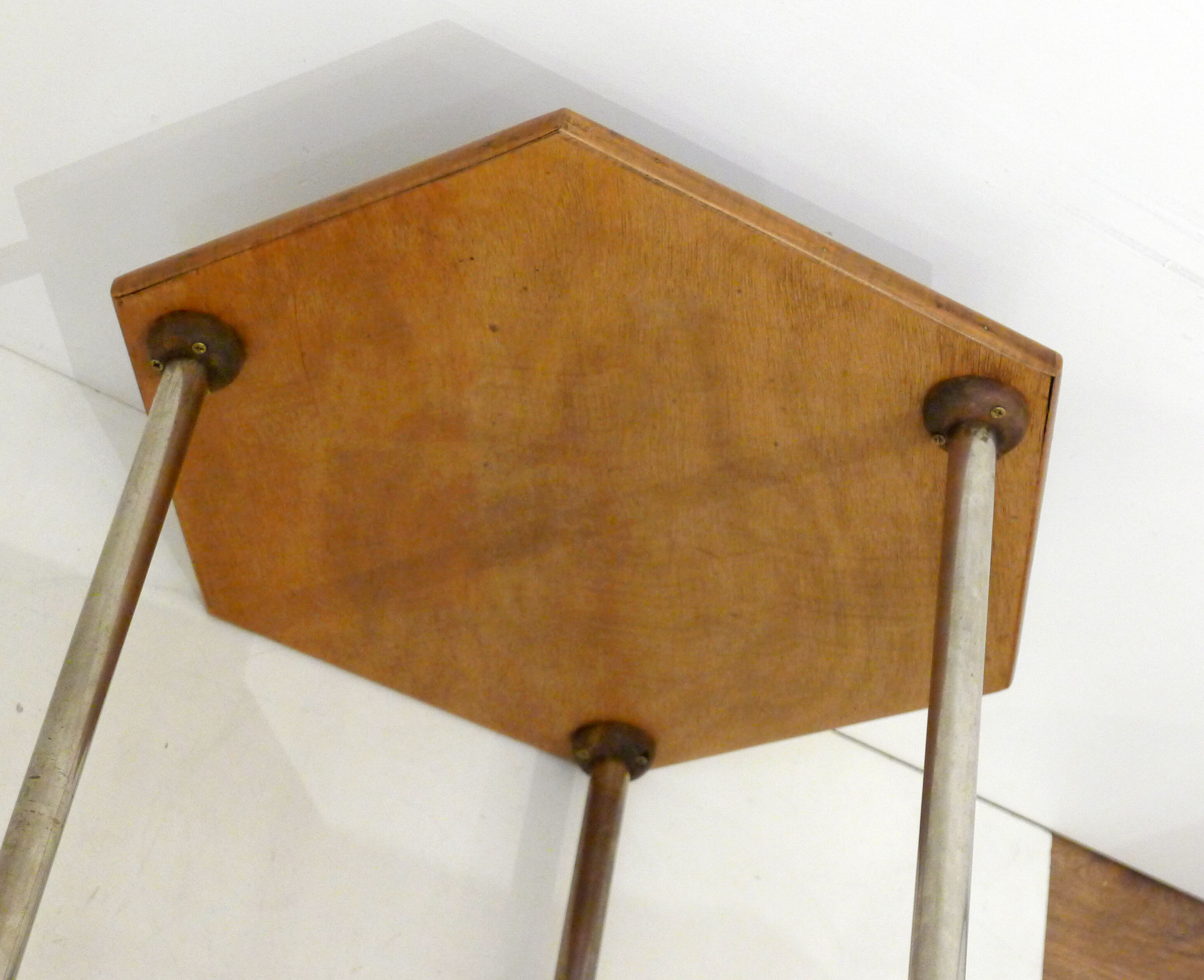 Hexagonal Art Deco pedestal table