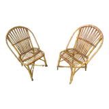 Pair of chairs rattan