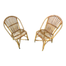 Pair of chairs rattan