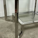 Chrome and glass coffee table / end table