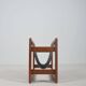 Danish magazine holder in teak and leather by Salin Møbler, 1970s