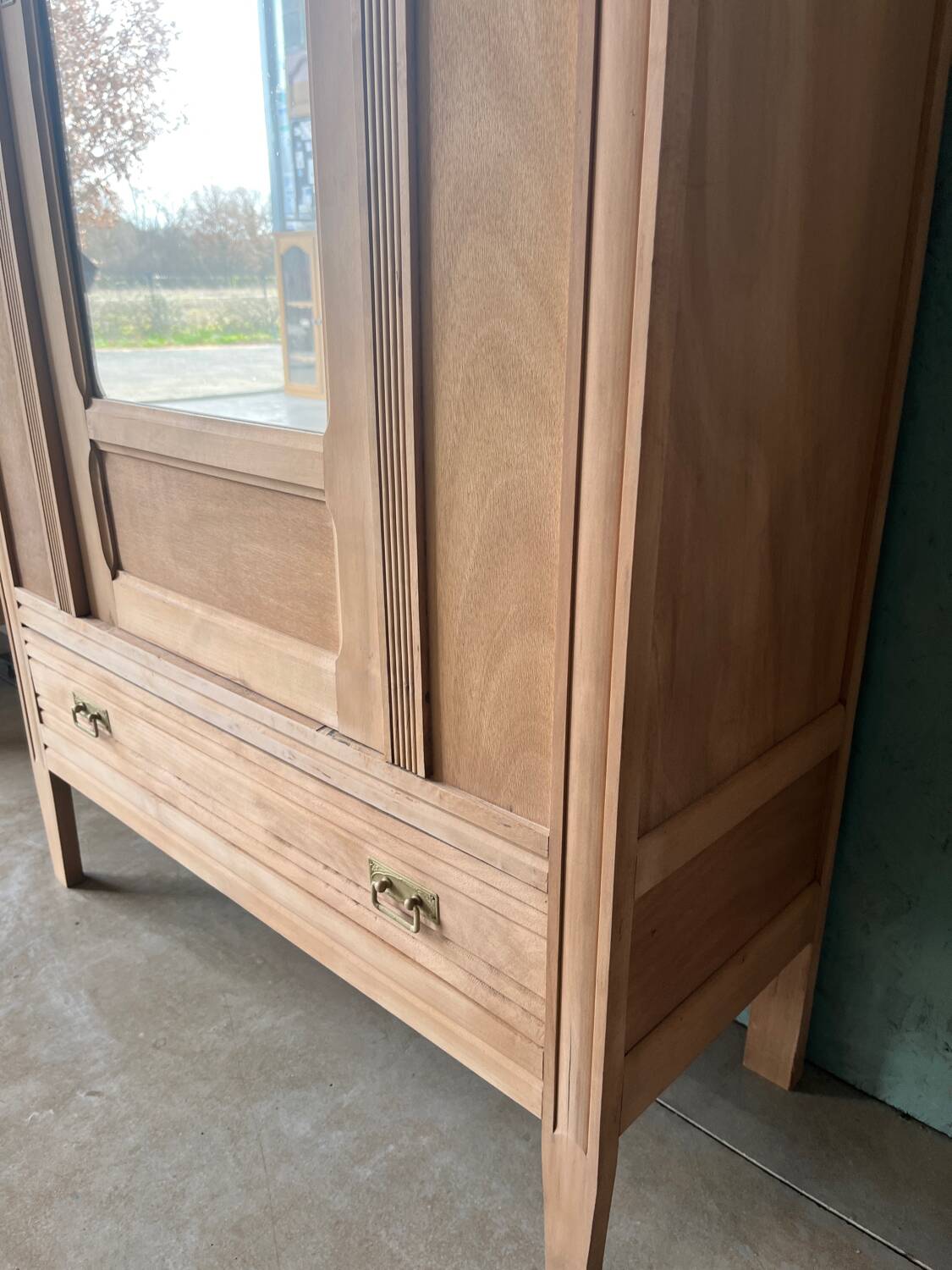 Parisian wardrobe in raw wood