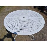 Wrought iron garden table, circa 1900