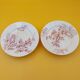 2 Compotiers Choisy le Roi Avellan Boulenger ironstone floral decoration red