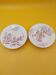 2 Compotiers Choisy le Roi Avellan Boulenger ironstone floral decoration red