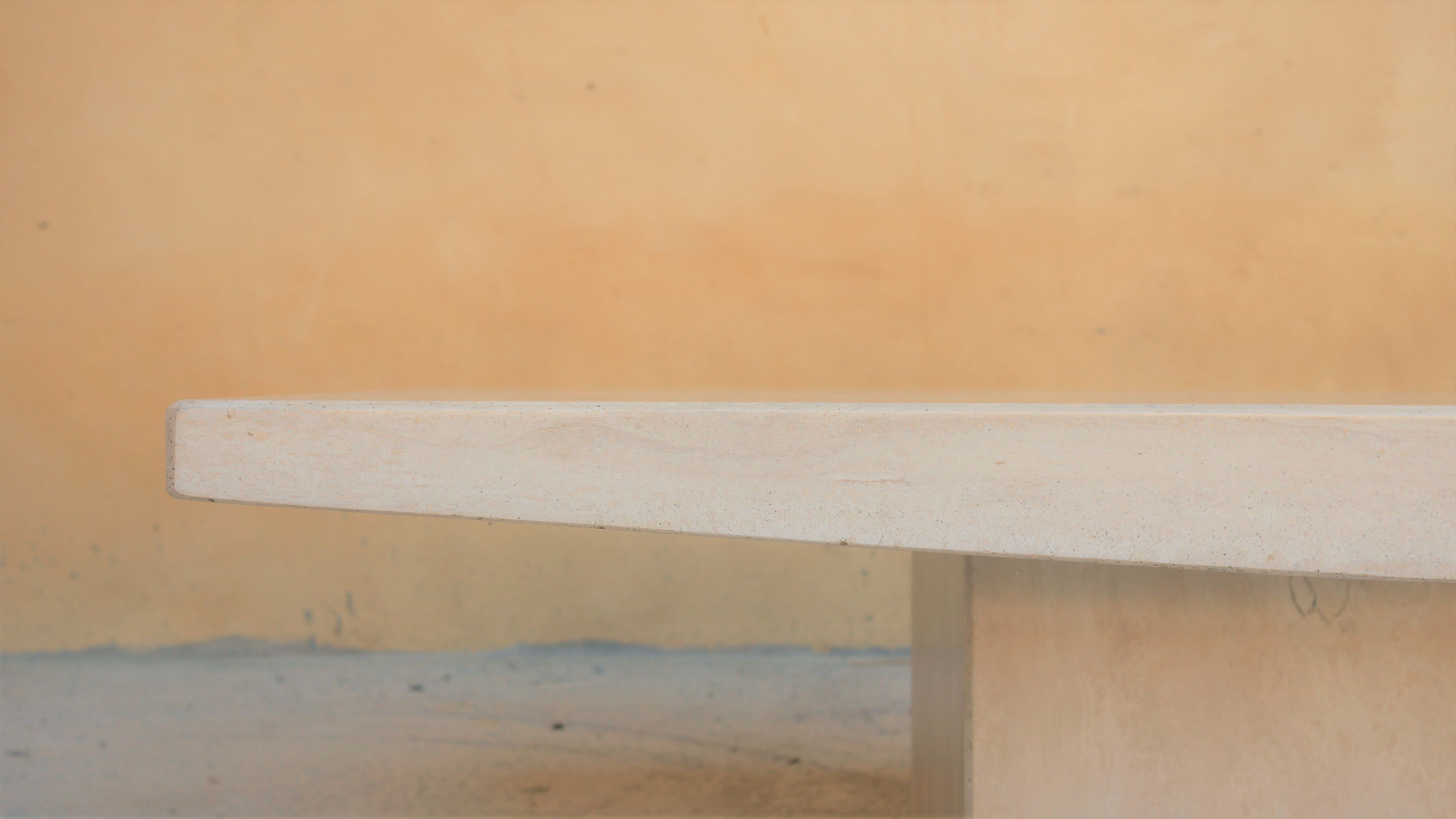 Vintage coffee table in travertine by Stone International editions, Italy