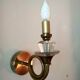 Pair of old brass wall sconces