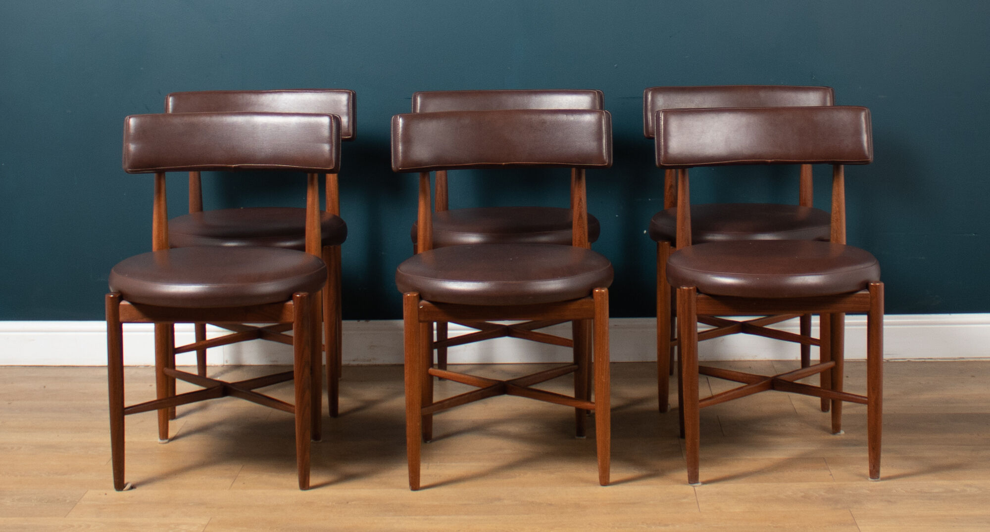 G plan fresco dining table & 6 chairs by victor wilkins 1960