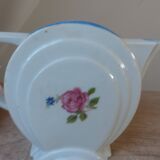 Ancien petit pot à lait décor floral, petit pichet vintage en porcelaine