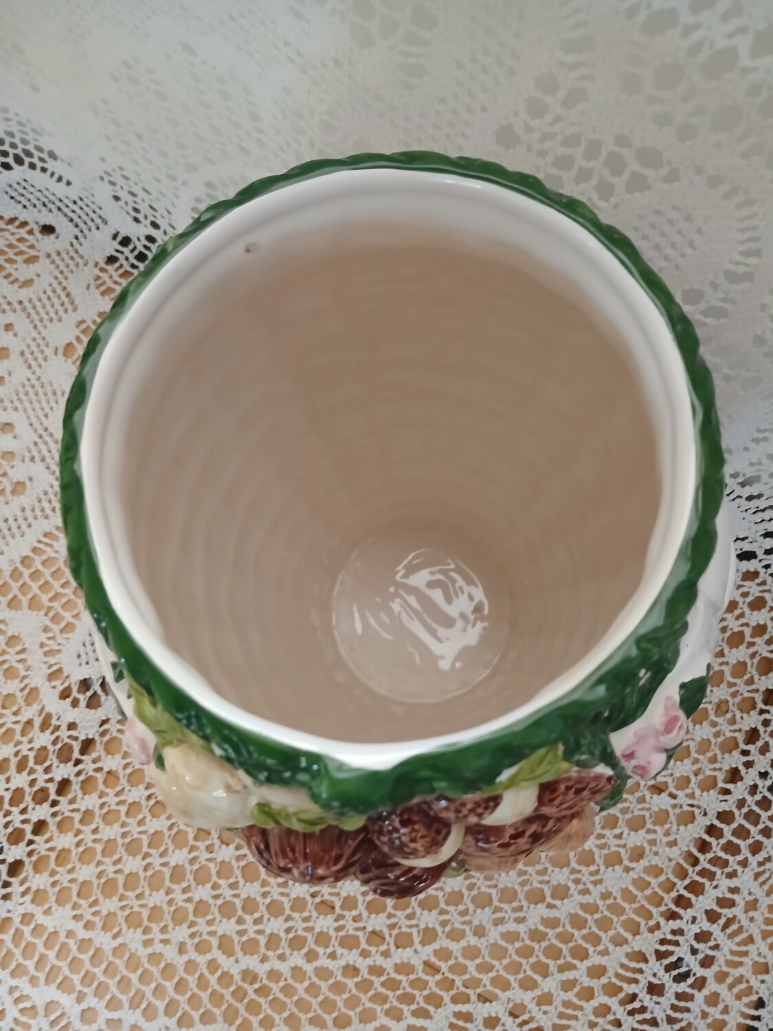 Antique Barbotine Vase