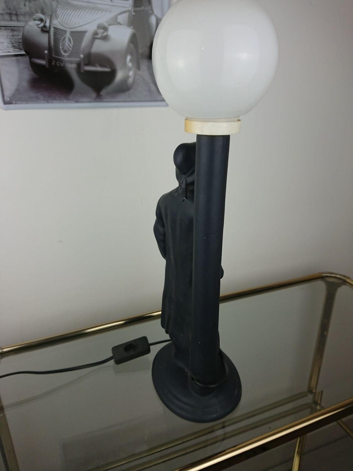 Black ceramic lamp for women, floor lamp