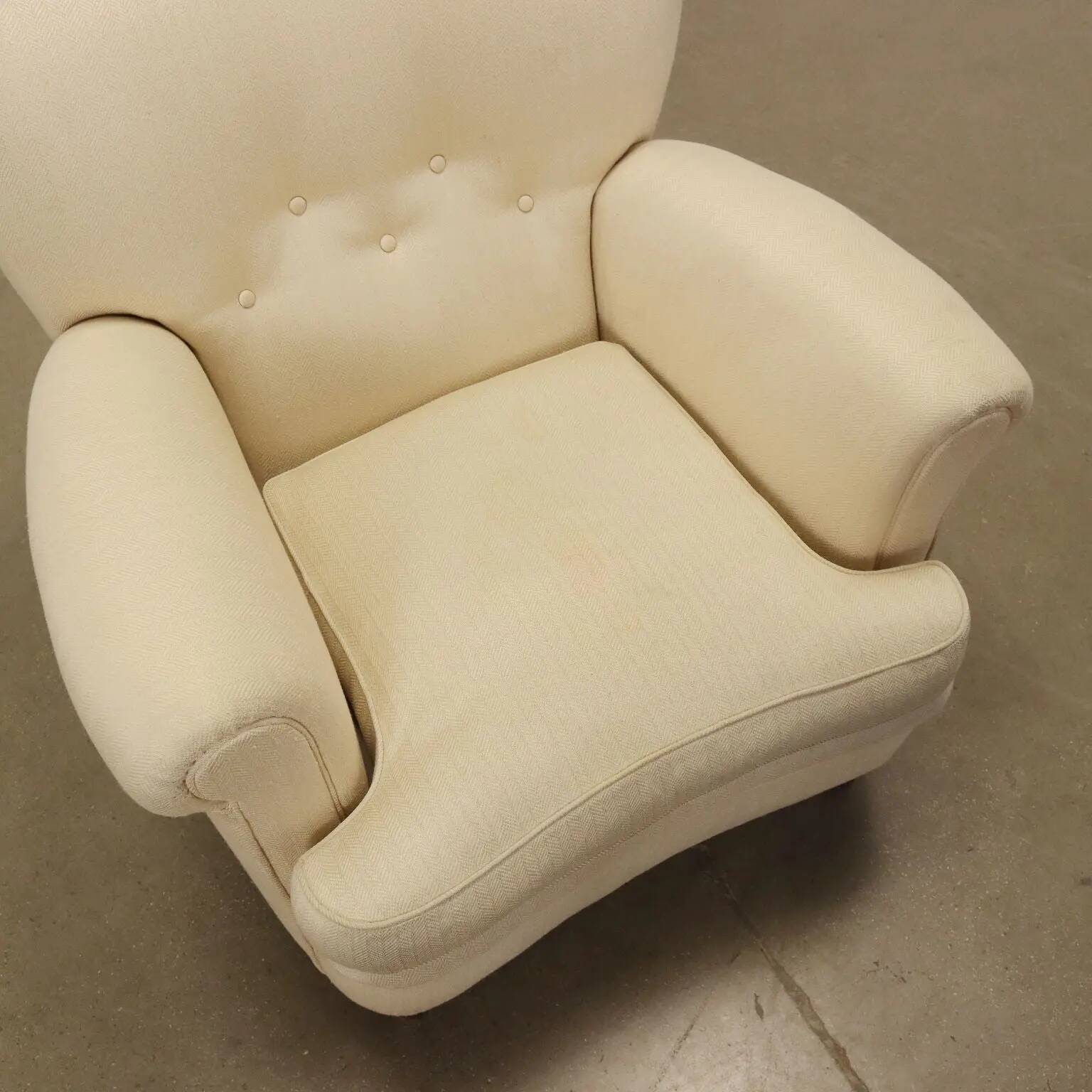 Fabric armchair Italy 1950s