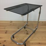 "L'Adap-Table" modular serving trolley, rigid and chrome, Matégot style