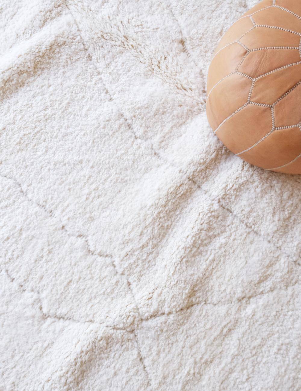 Berber Carpet White - 347 x 258 cm