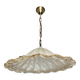 Suspension Murano frosted glass with orange splashes