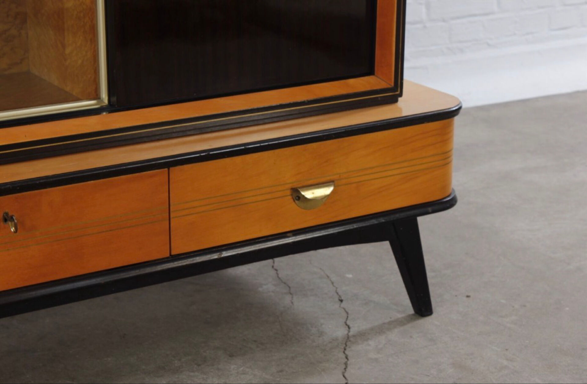 50´s Vintage Buffet von Musterring Highboard Vitrine Bar kommode