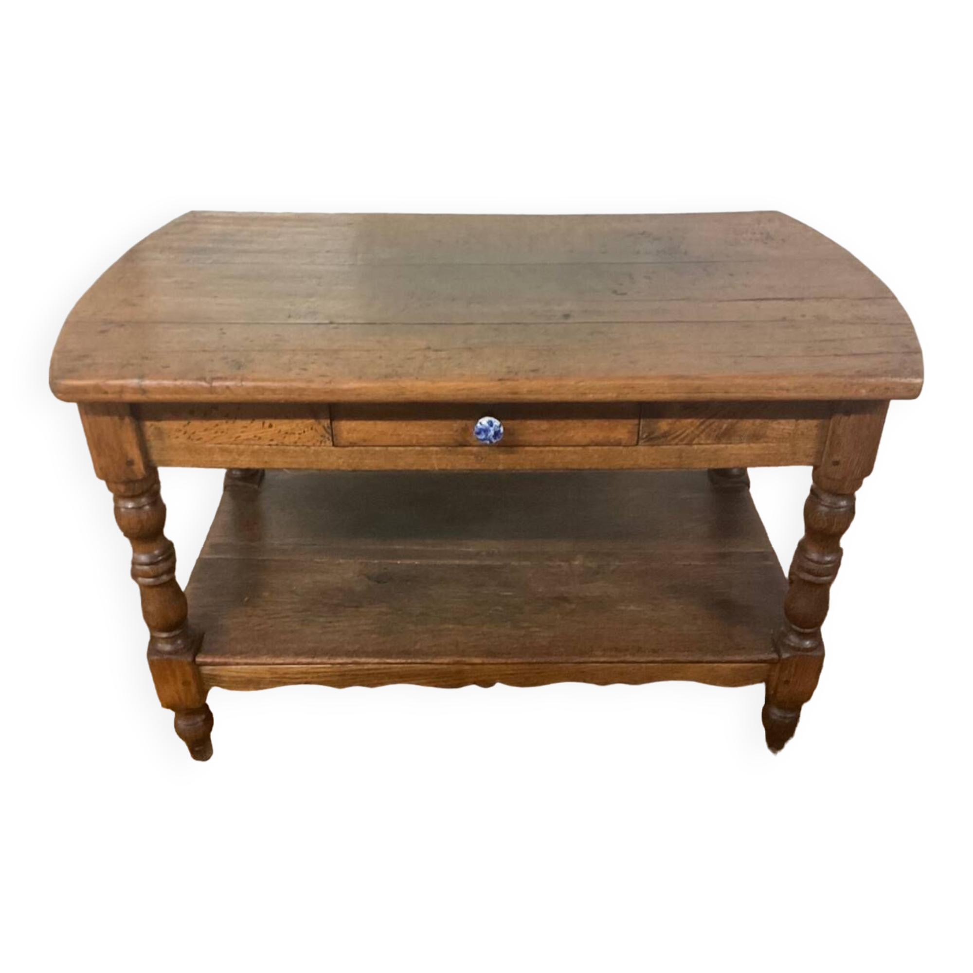Old farmhouse console in solid oak