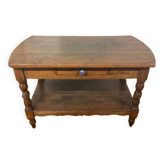 Old farm console in solid oak