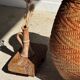 Large oval basket Indonesian weaving with lid H65 D50